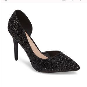 Lauren Lorraine Black Sparkle heels